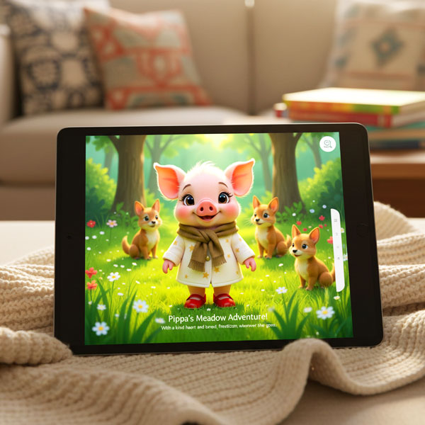 Interactive page flip from Ougalaxy storybook